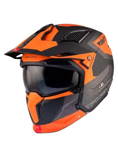 MT HELMETS Streetfighter Sv S Totem B4 Mat Turuncu