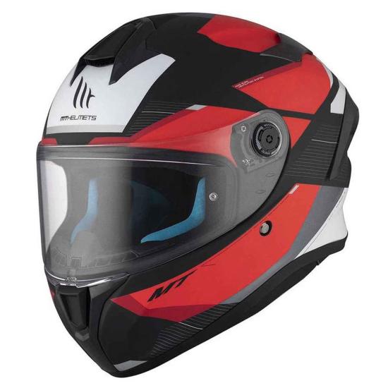 MT HELMETS Targo S Solid A0 Mat siyah kırmızı beyaz